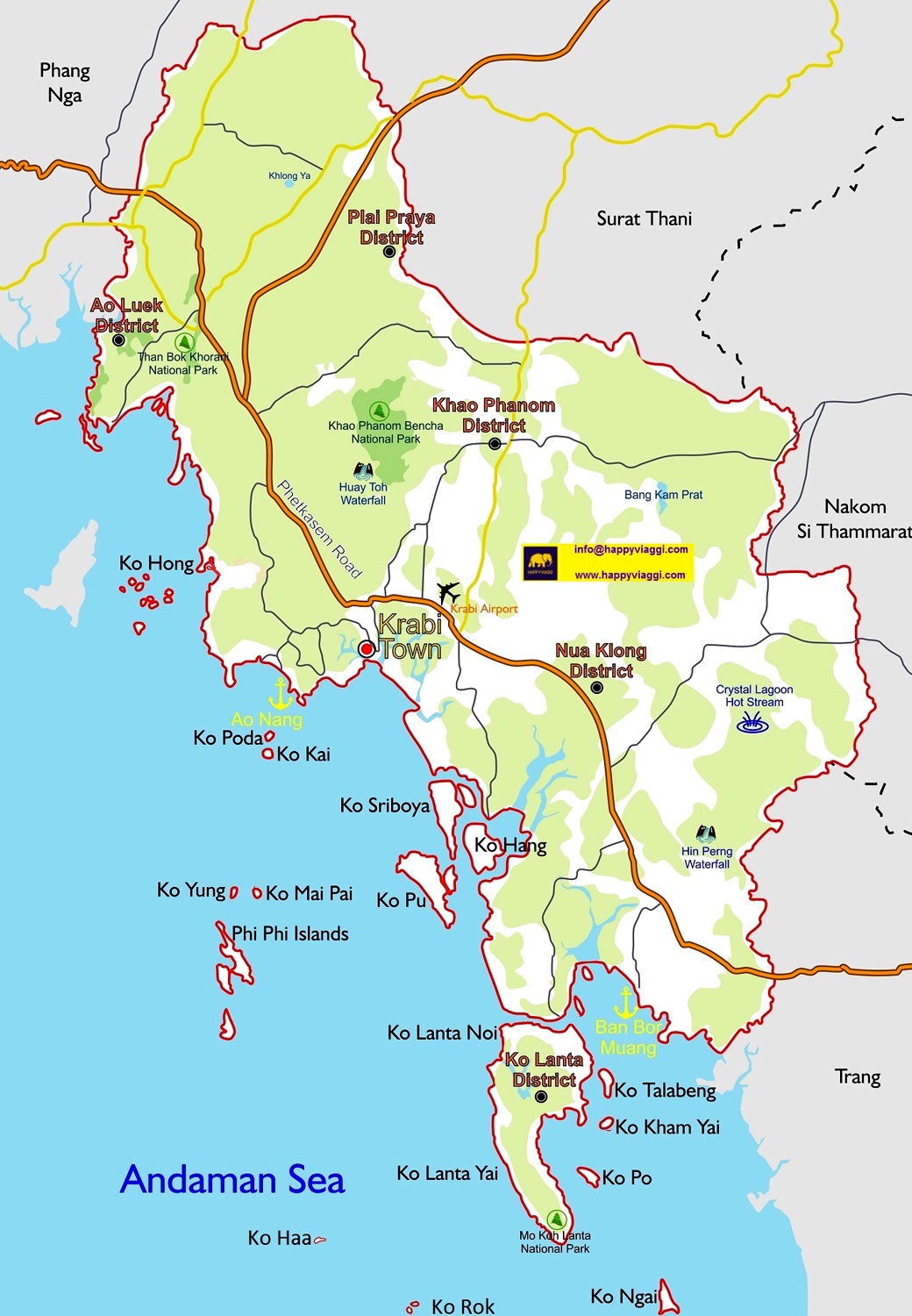 Provincia di Krabi: mare, isole, città, aeroporto